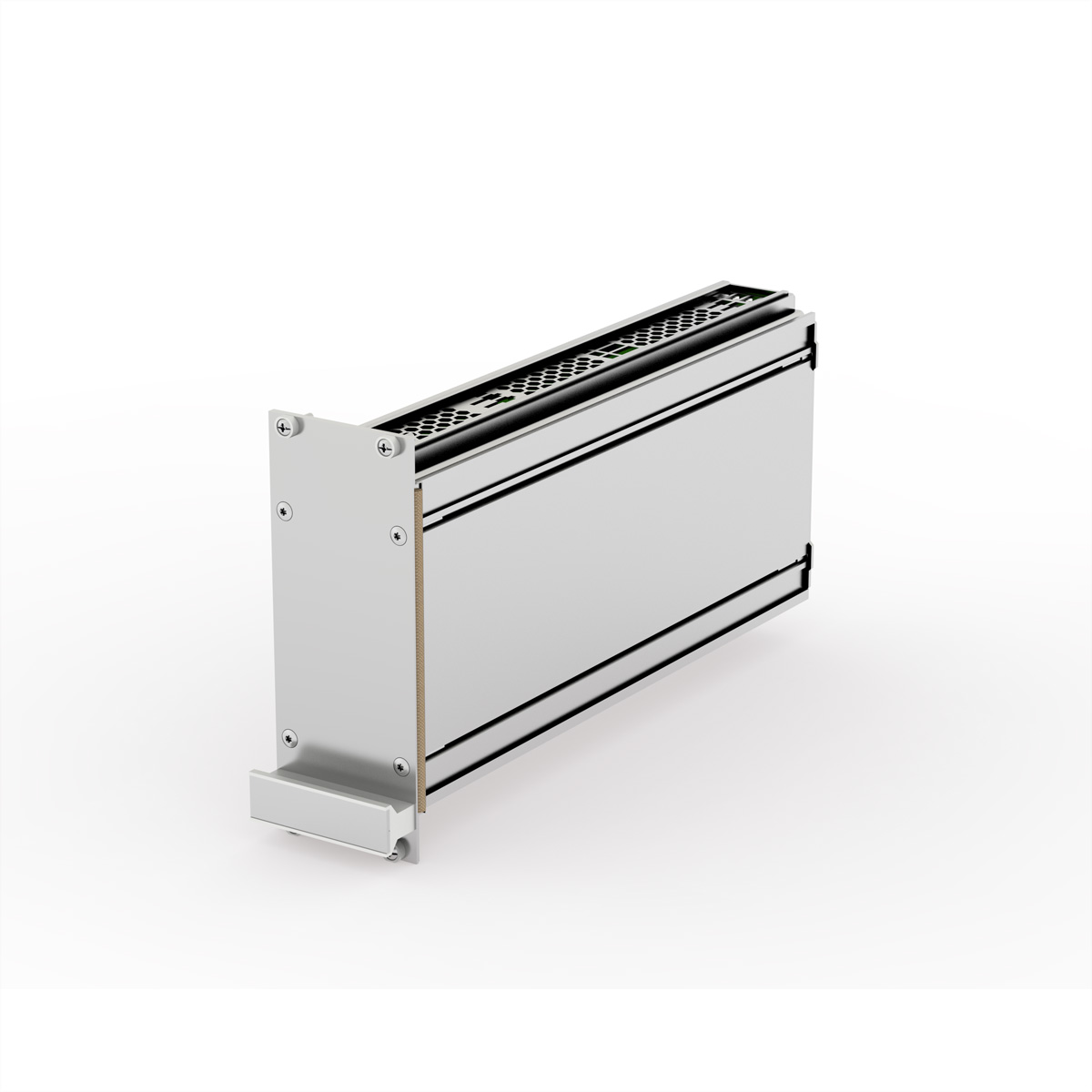 SCHROFF Kassetten PRO 3 HE-Bausätze, Frontplatte geschirmt (Textildichtung) - KAS S1 FS EMV 3HE 10TE 227T Kassetten