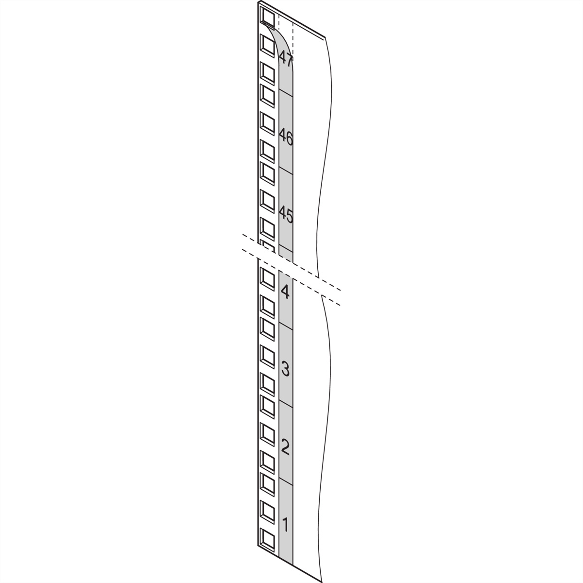 SCHROFF Massstreifen für 19