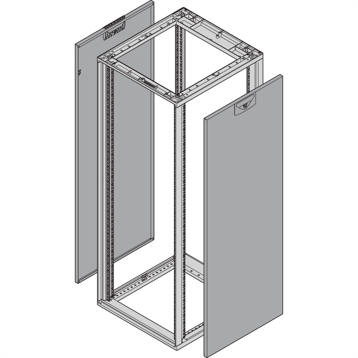 SCHROFF Seitenwand für Slim-Line - SEIT.WD.20HE 600T SL 7021 2X