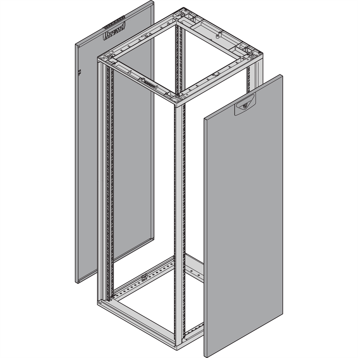 SCHROFF Seitenwand für Slim-Line - SEIT.WD.34HE 600T SL 7021 2X