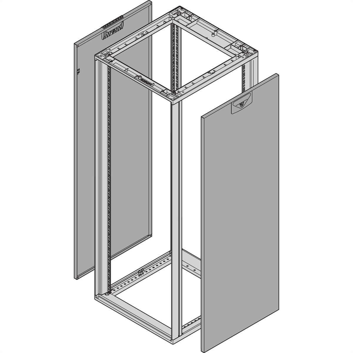 SCHROFF Seitenwand für Heavy-Duty - SEIT.WD.25HE 500T HD 7021 2X