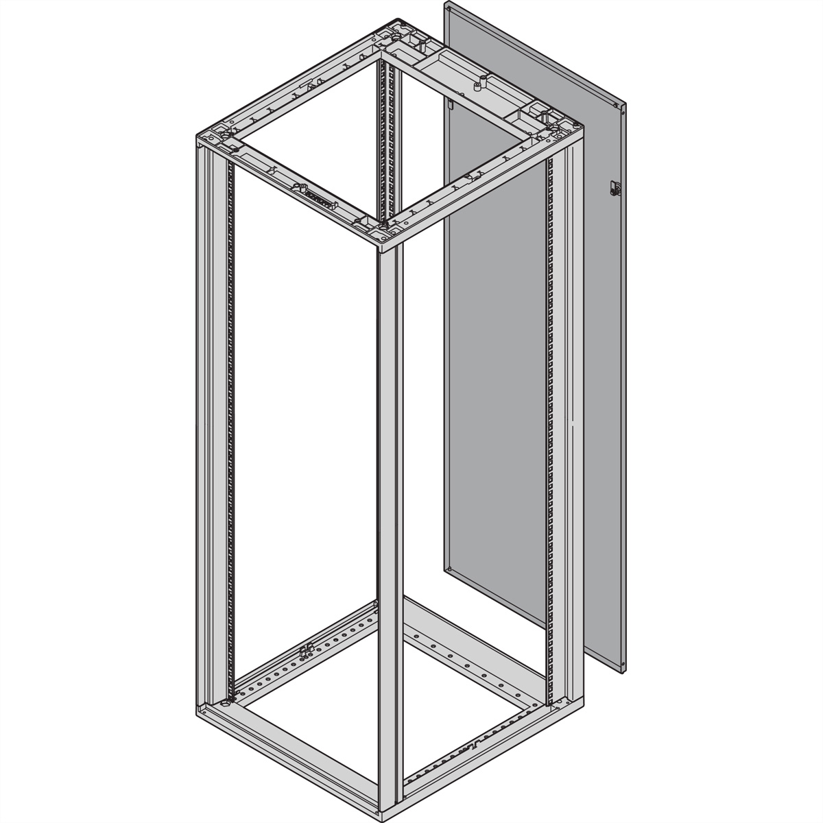 SCHROFF Rückwand - RUECKWAND 38HE 553B RAL7021