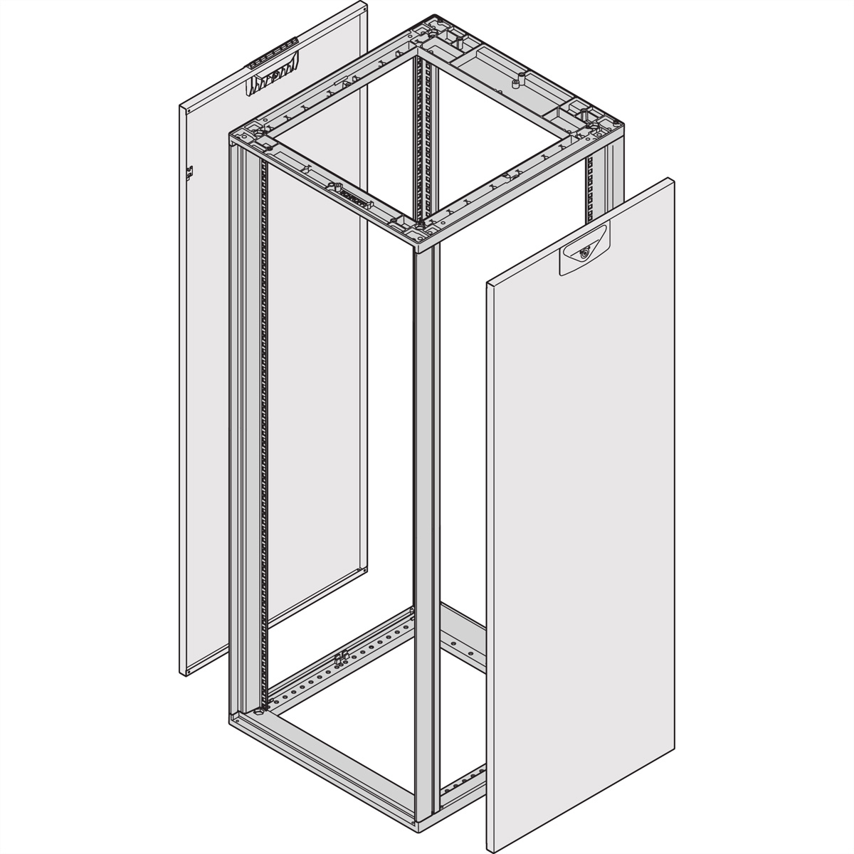 SCHROFF Seitenwand für Heavy-Duty - SEIT.WD.47HE 600T HD 7035 2X