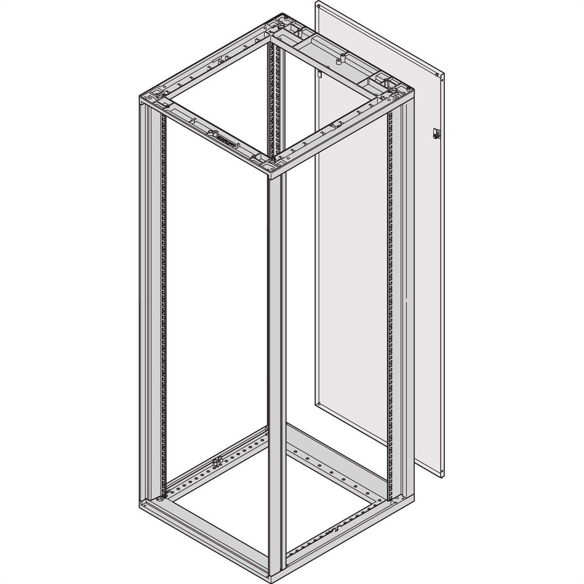 SCHROFF Rückwand - RUECKWAND 20HE 553B RAL7035