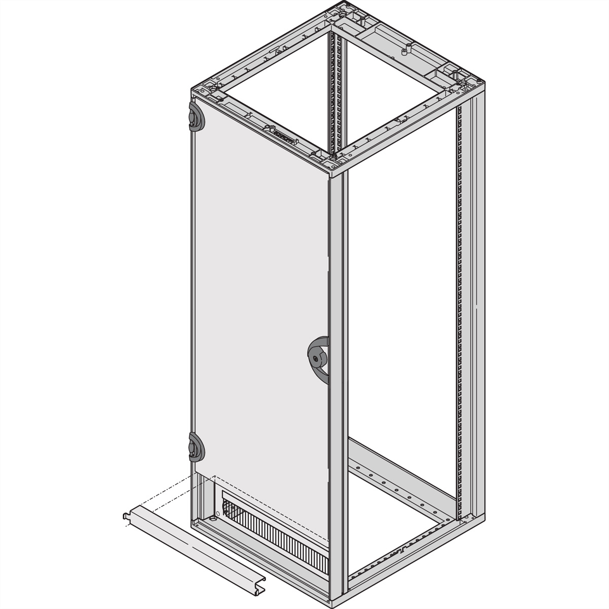 SCHROFF Türlagerwinkel für verkürzte Türen - TUERLAGERWINKEL 33MM 7021