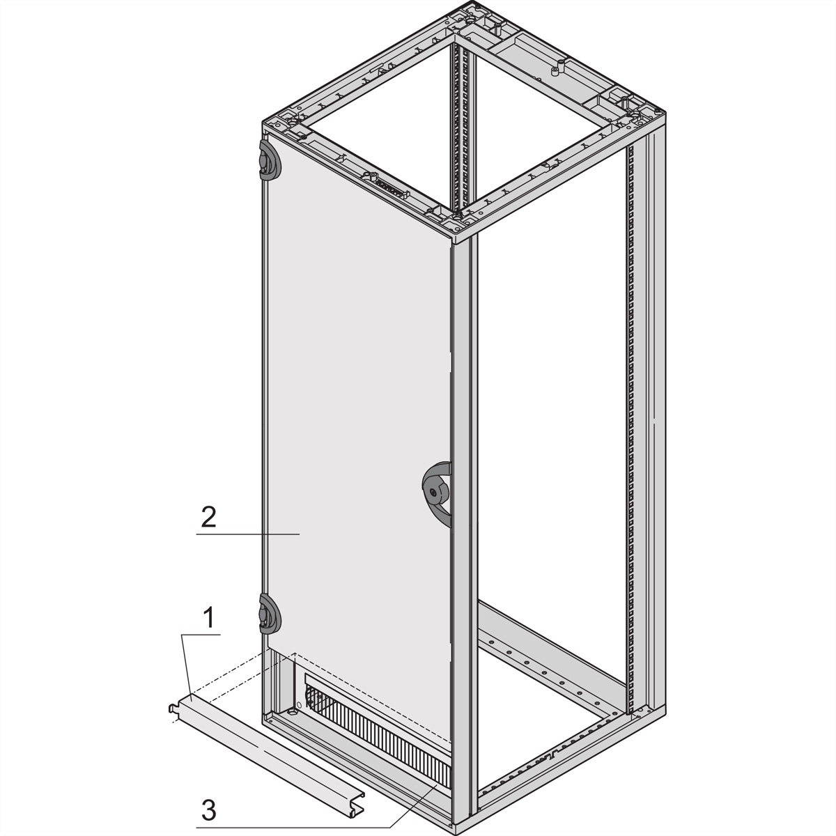 SCHROFF Türlagerwinkel für verkürzte Türen - 33MM 27230060 (BILD2)