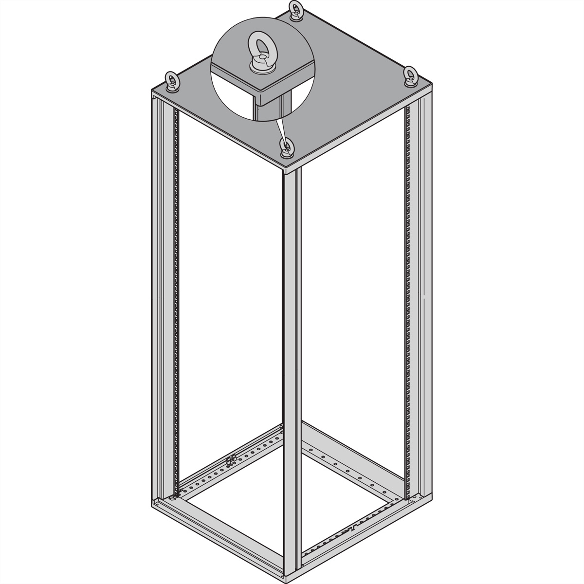 SCHROFF 27230066 19 Zoll Netzwerkschrank-Befestigungsmaterial