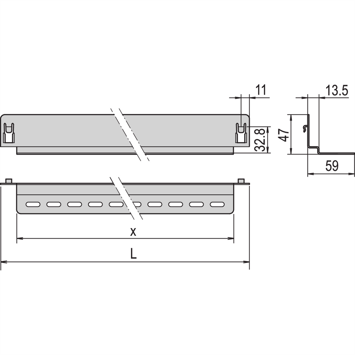 SCHROFF Pentair Techn. Gleitschiene T800mm 27230-104 VE2 - Rack-Schiene(n) (27230104)