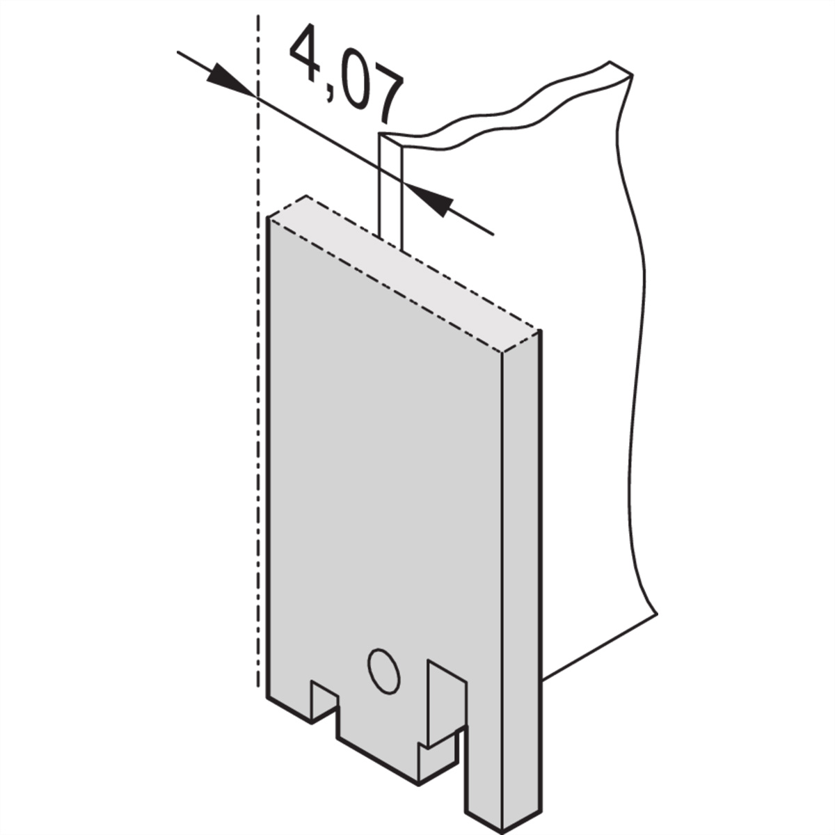 SCHROFF Frontplatte ohne Ausbrüche - TEILFRONTPLATTE 3HE 7TE 19