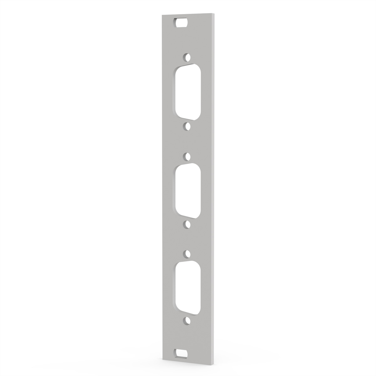 SCHROFF Frontplatte SUB-D Ausbruch - TEILFRONTPL.3HE 4TE 3X9 DC 19