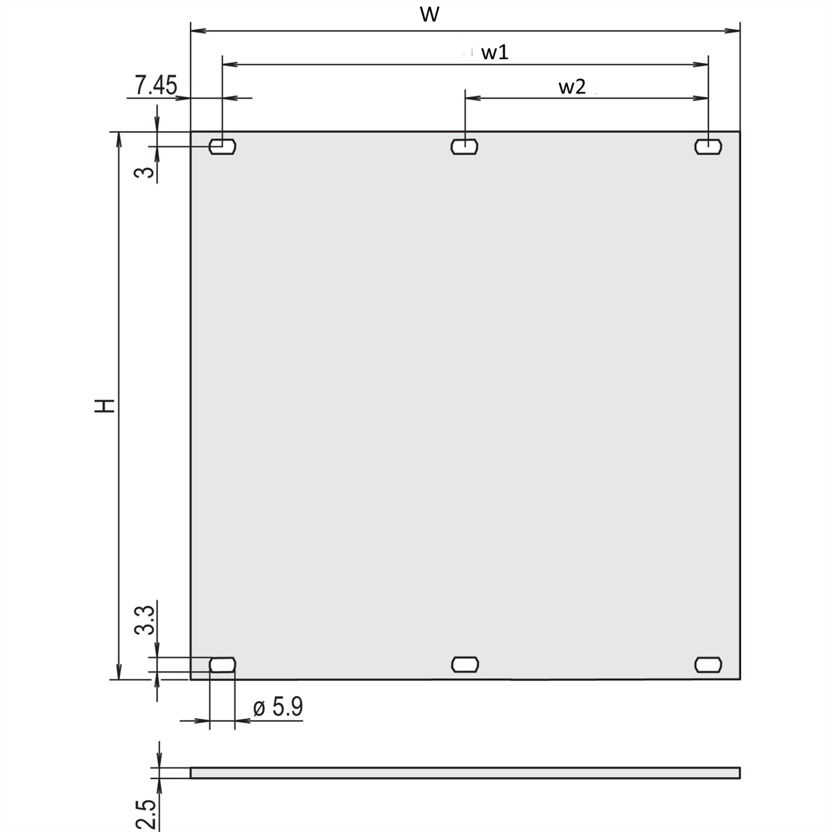 SCHROFF Frontplatten ungeschirmt - TEILFRTPL. 6HE 63TE EL/CR Frontblenden