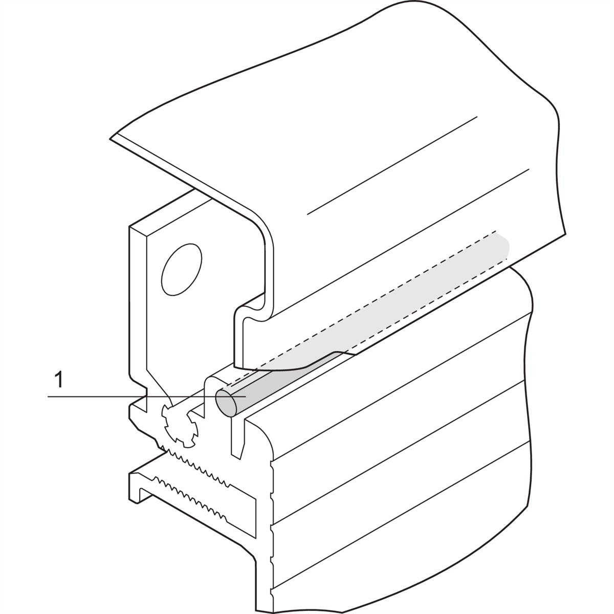 SCHROFF EMV-Seitenwanddichtung - HF-DICHTSCHNUR DRM=2,4 2,1MT