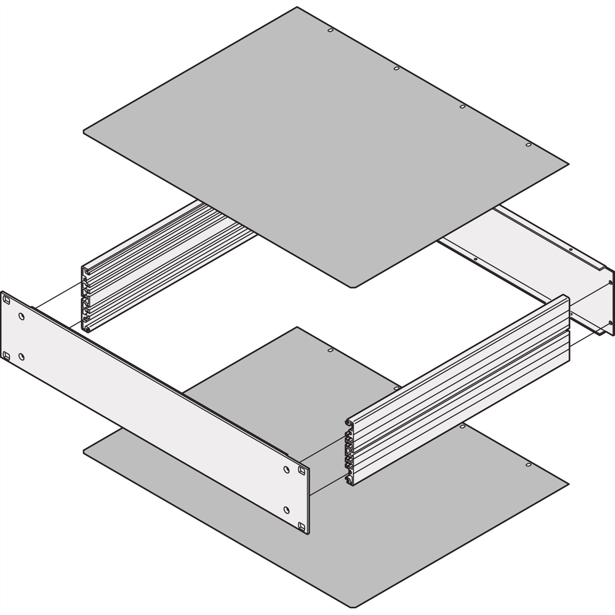 SCHROFF Abdeckbleche - ABDECKBLECH 220T GESCHLOSSEN Multipac