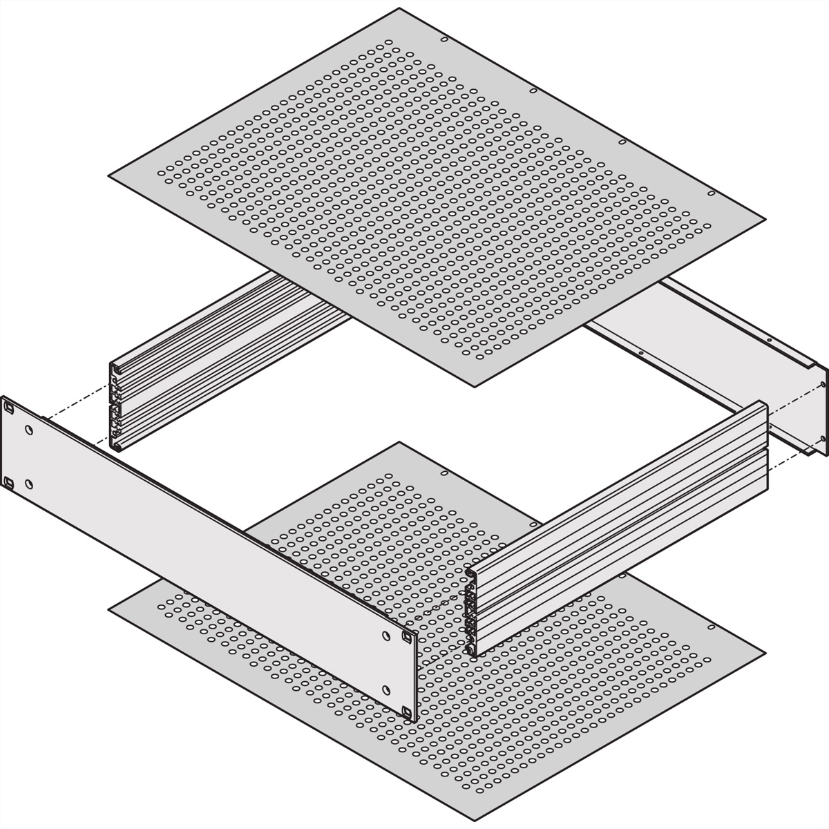 SCHROFF Abdeckbleche - ABDECKBLECH 400T PERFORIERT