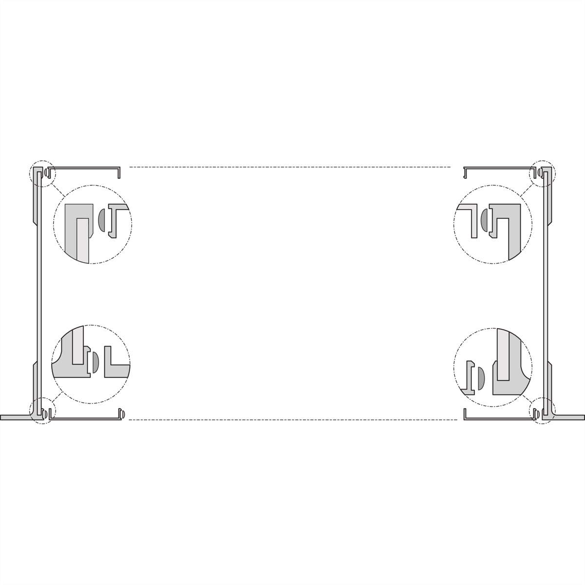 SCHROFF 34560189 19 Zoll Netzwerkschrank-Seitenwand