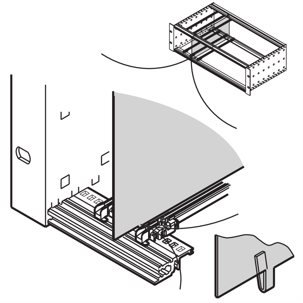 SCHROFF Zwischenwand - ZWISCHENWAND 6HE 160T