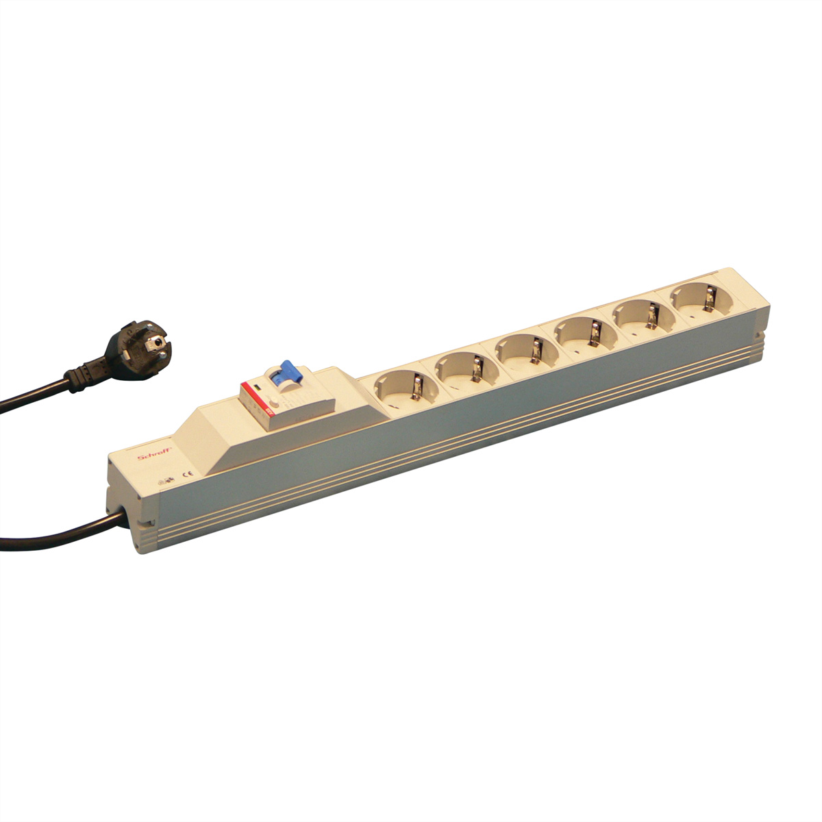 SCHROFF Schutzkontakt-Steckdosenleiste - STDL.Schutzkontakt 6D.FI+SCH.438,5L Steckdosenleiste