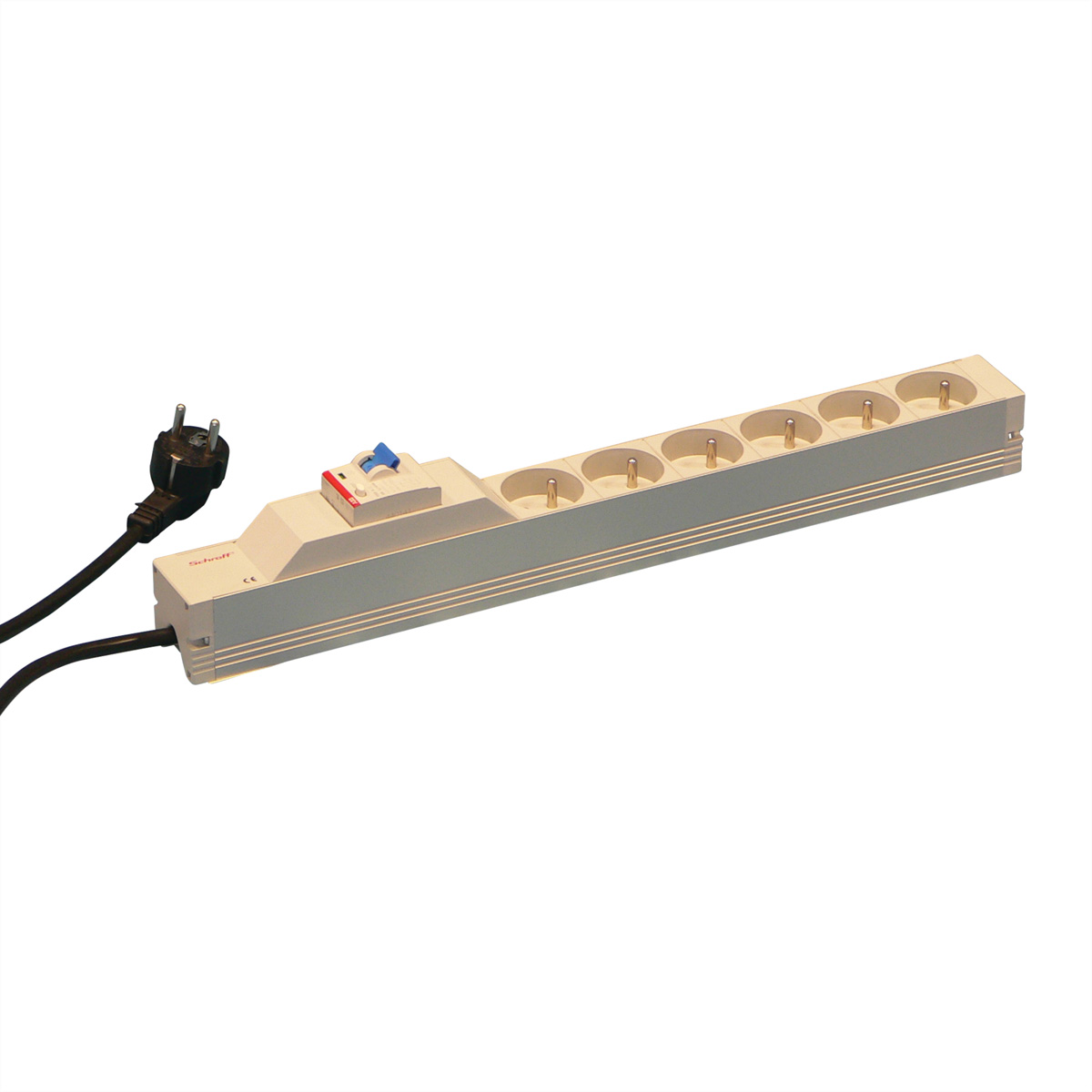 SCHROFF UTE-Steckdosenleiste - STDL.UTE 6D.FI+SCHALT.438,5L Steckdosenleiste