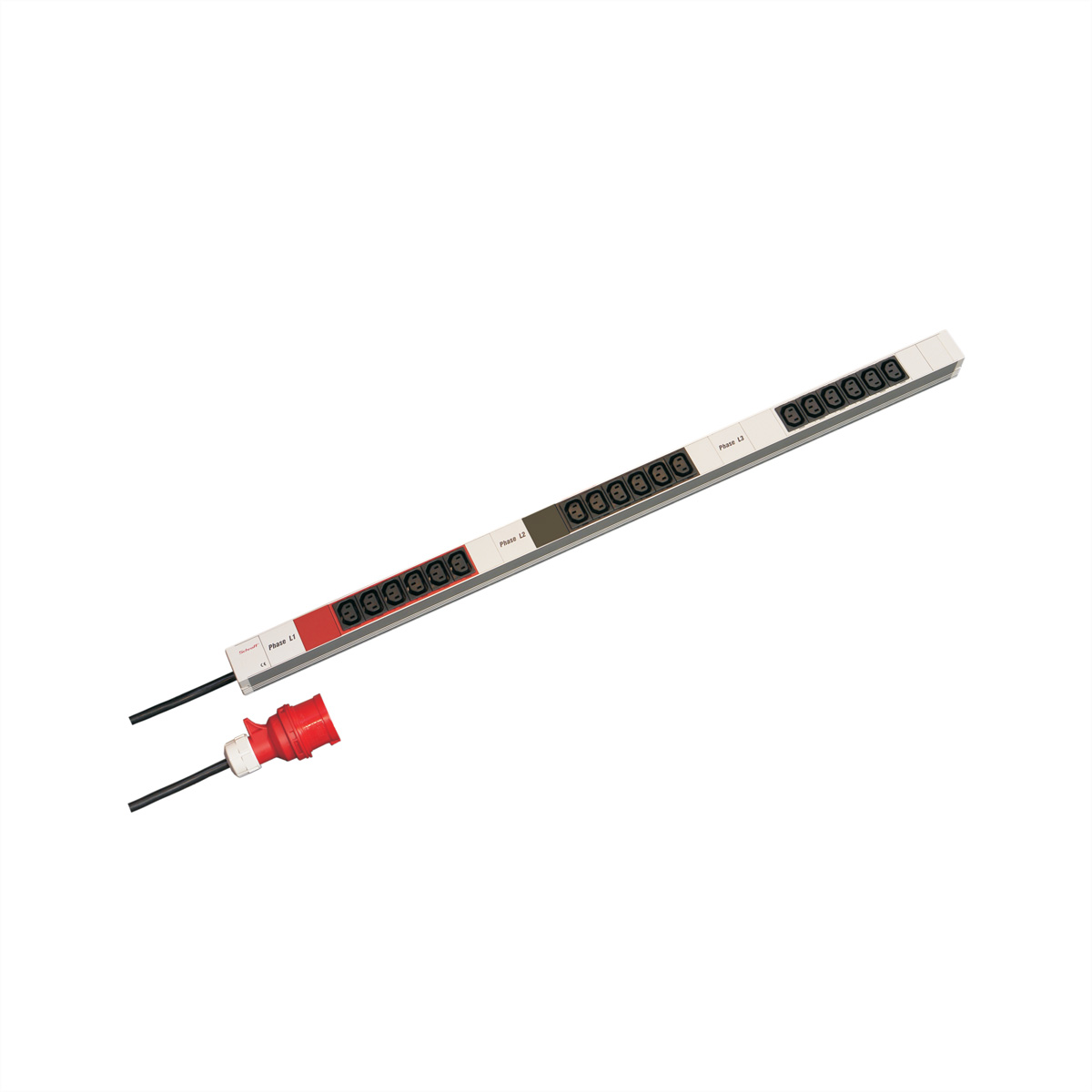 SCHROFF IEC-Steckdosenleiste, 3 Phasen - STECKDL.3P 18XC13 947,5LG 16A Steckdosenleiste