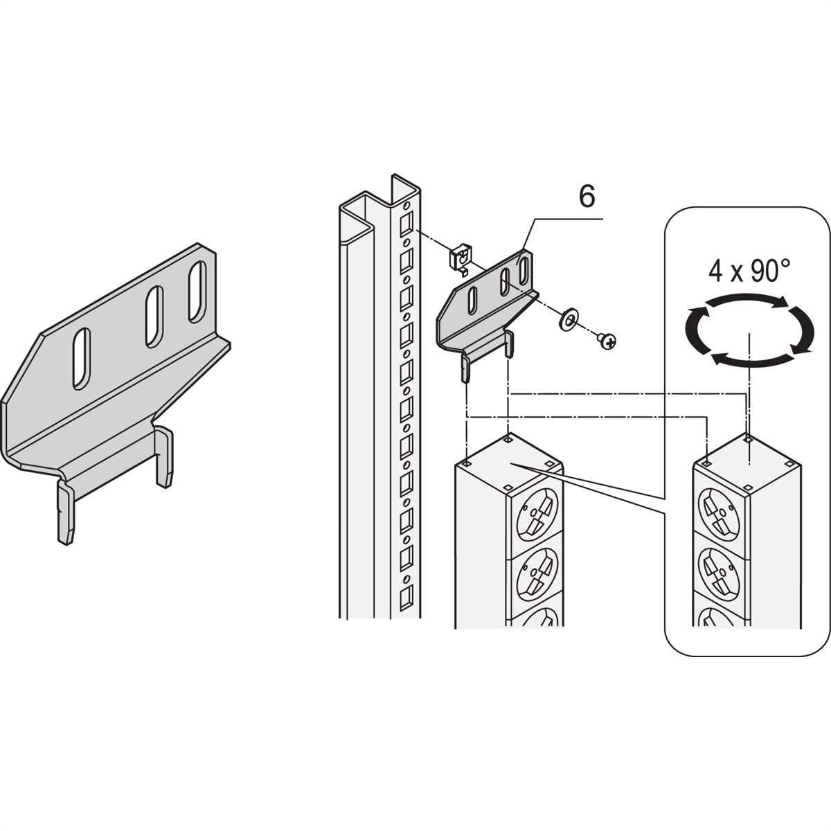 SCHROFF IEC-Steckdosenleiste, 3 Phasen - STECKDL.3P 18XC13 947,5LG 16A
