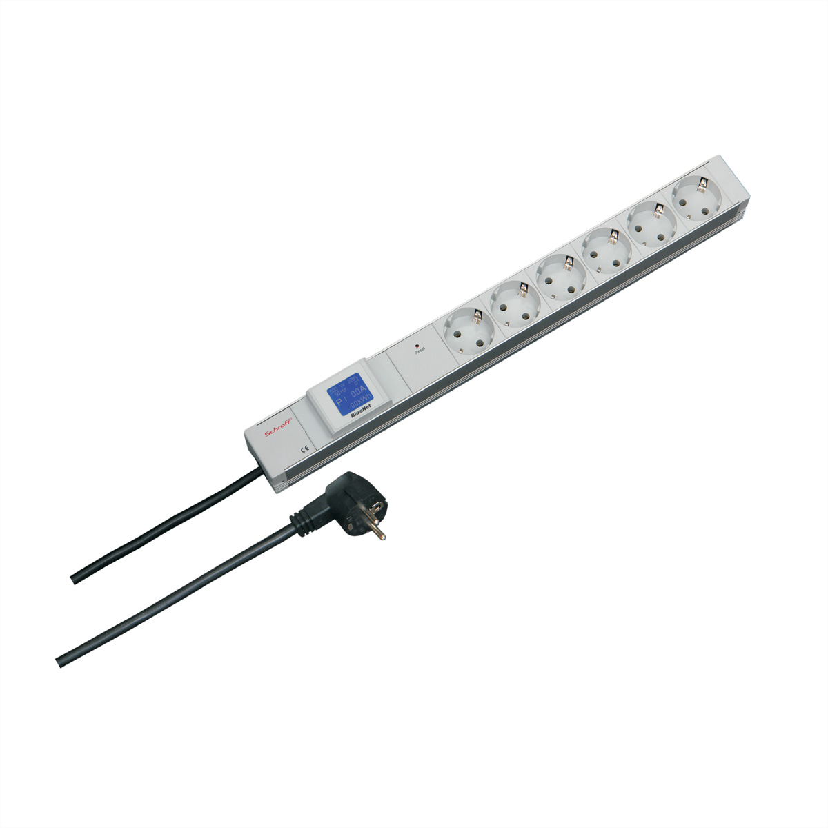 SCHROFF STEKDL.6DO.Schutzkontakt MULTIMETER Steckdosenleiste