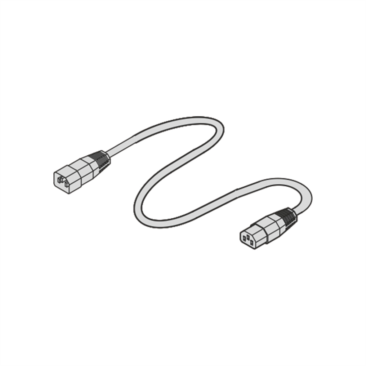 SCHROFF Netzanschlussleitung, IEC - KABEL IEC60320 C13-C14 0,5M