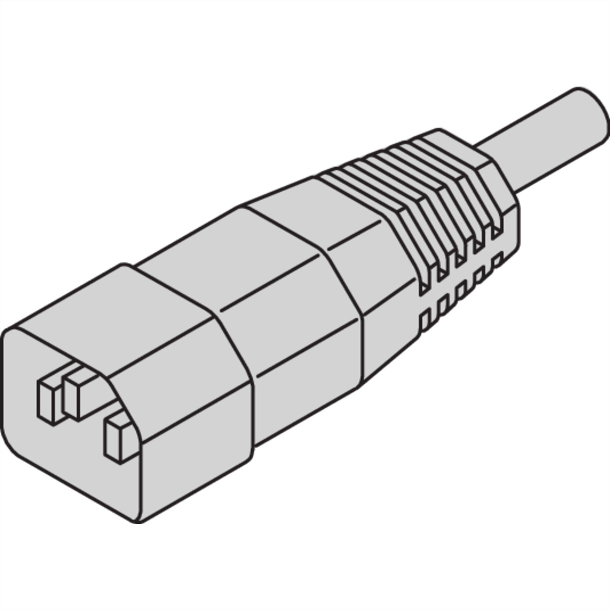 SCHROFF Netzanschlussleitung, IEC - KABEL IEC60320 1,0M, 60110361 (BILD2)