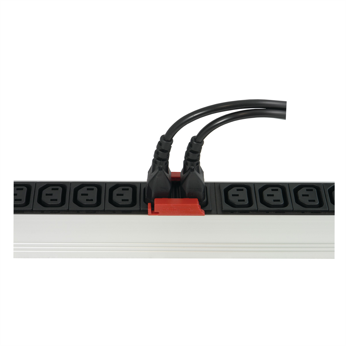 SCHROFF Verriegelungslasche für IEC 60320-C13-Stecker - VERRIEGELUNGSLASCHEN (12STK) Steckdosenleiste
