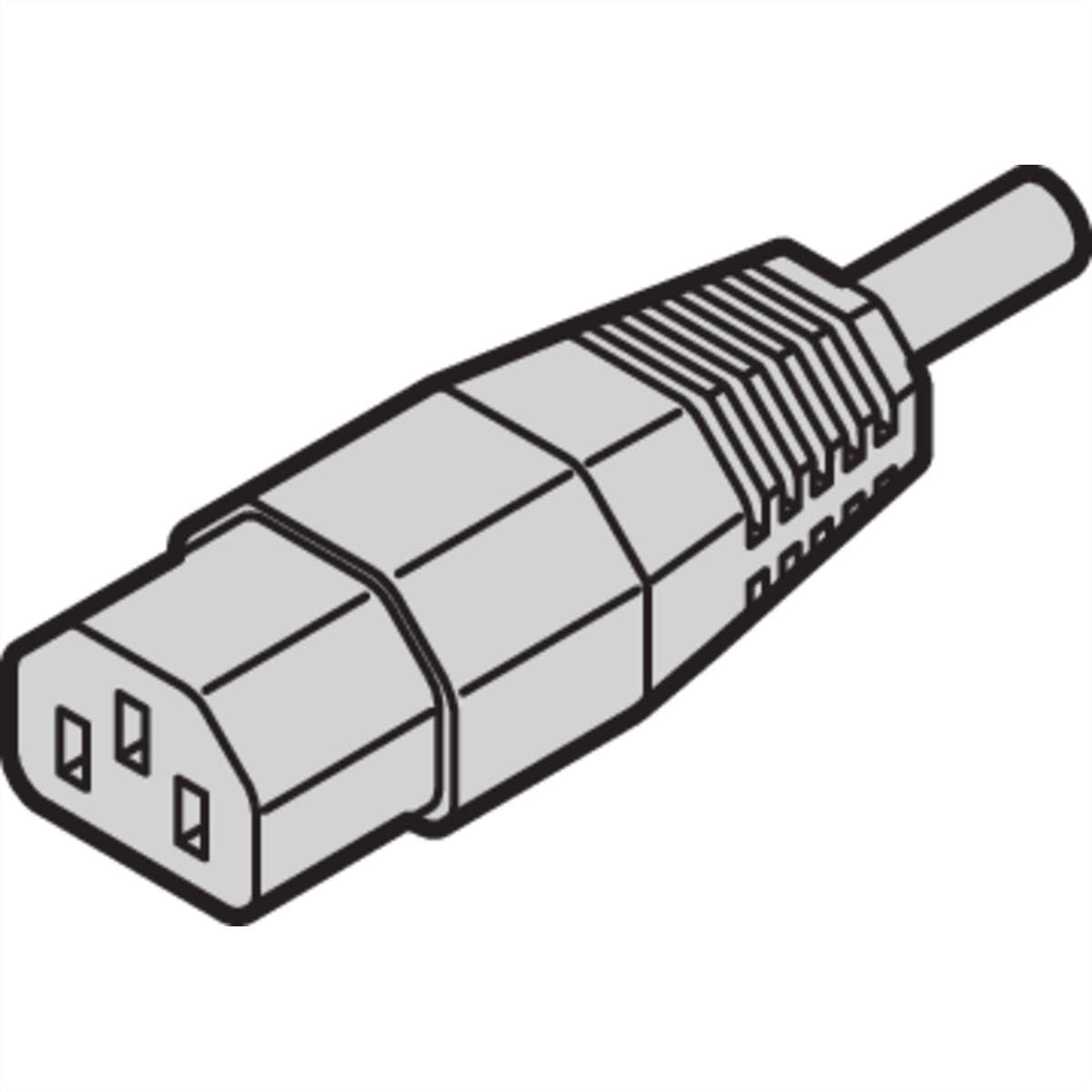 SCHROFF Netzanschlussltg., Schutzkontakt/UTE-KABEL BK 3G1 2500 Schutzkontakt C13