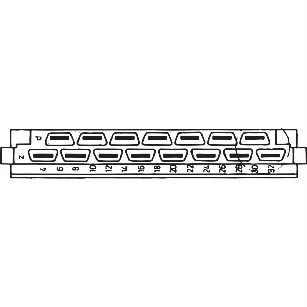 SCHROFF Steckverbinder H 15 F - FEDERLEISTE H15F