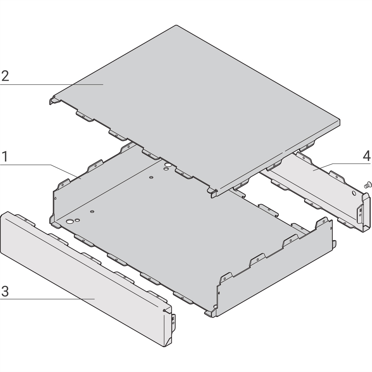 SCHROFF INTERSCALE M 44H 399B 221T, Modulares Tischgehäuse
