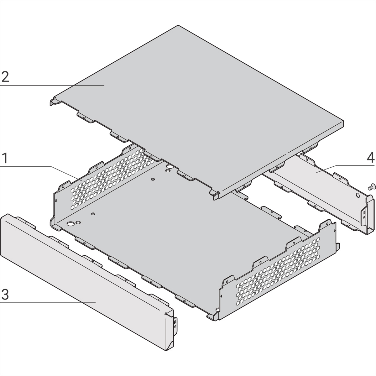 SCHROFF INTERSCALE M 133H 399B 221T P, Modulares Tischgehäuse