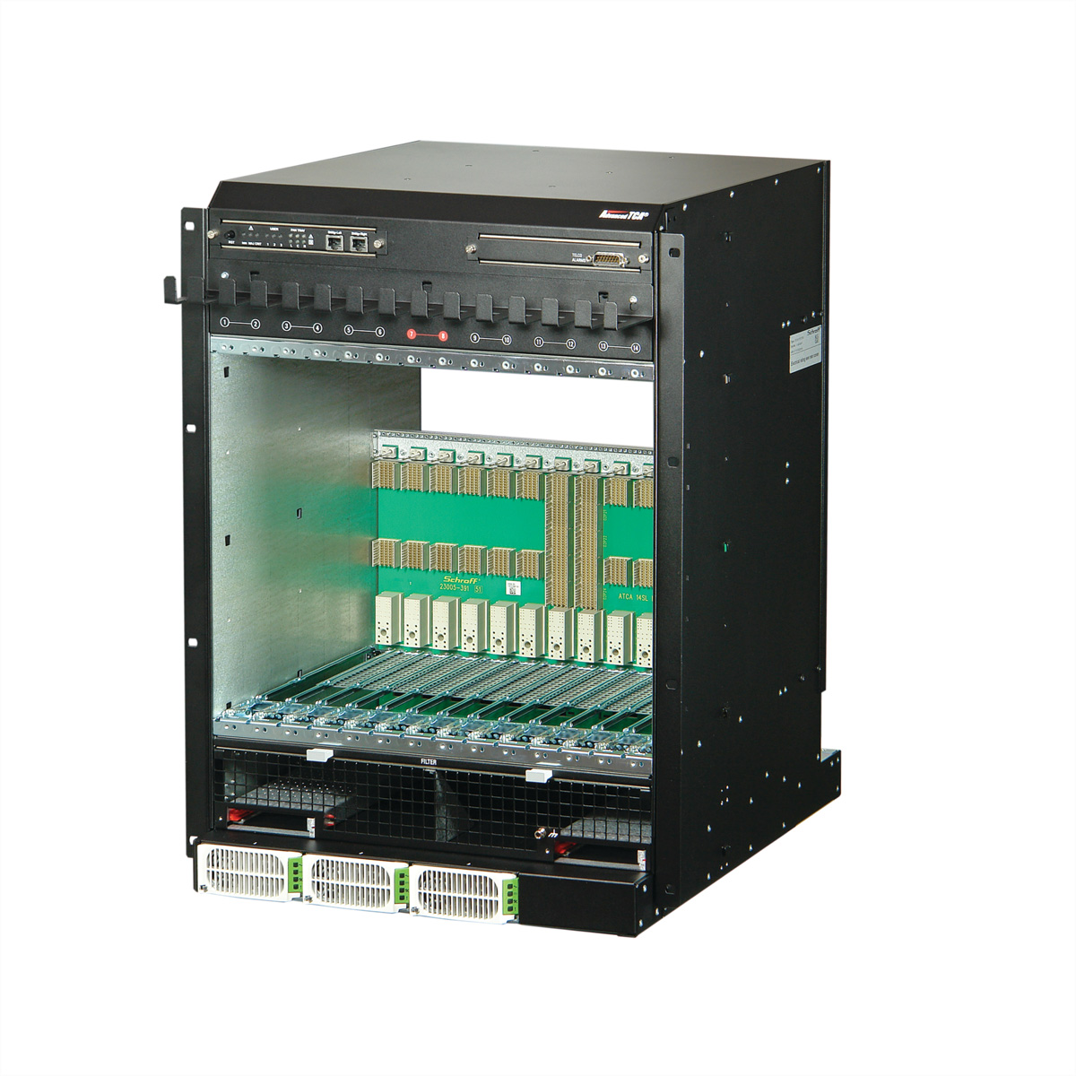 SCHROFF ATCA SYSTEM 14HE DS BUS AC AdvTCA Systeme