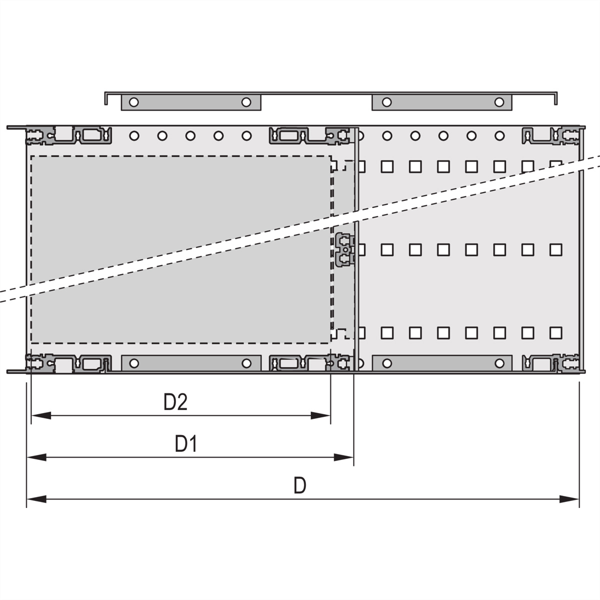 SCHROFF ABDECKBL.R 84TE 275T (2ST)