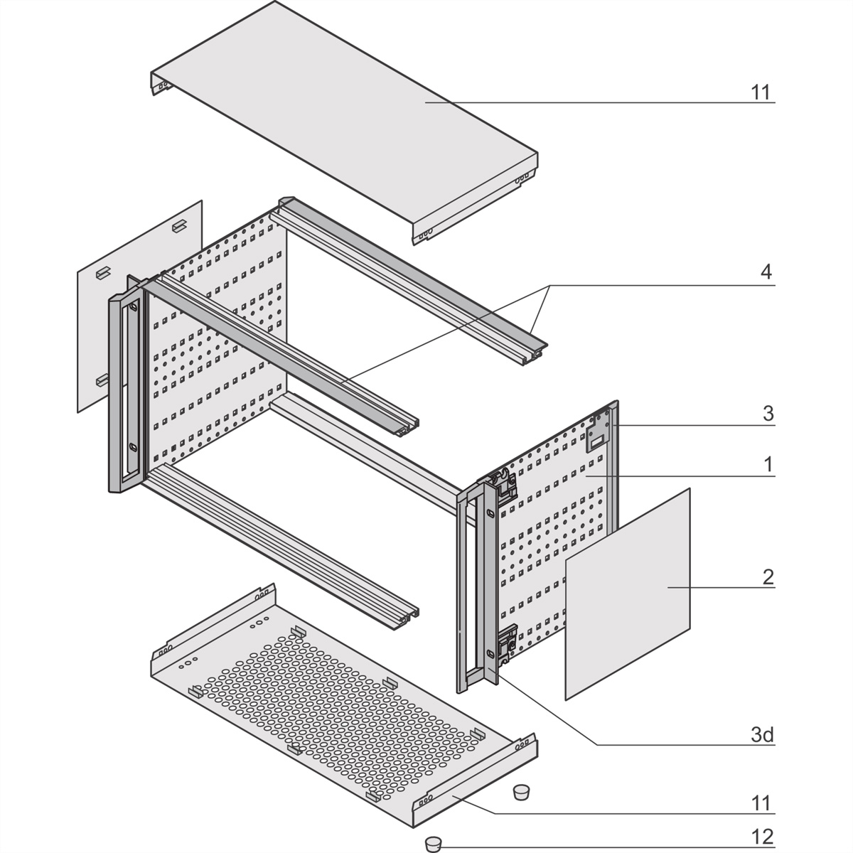 SCHROFF RAT.AIR WI GR 3/4HE 84TE 435T