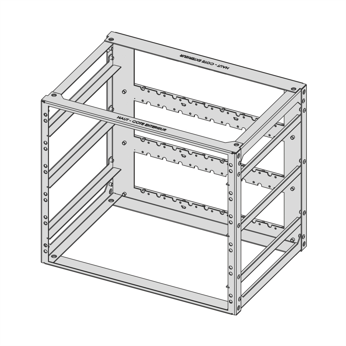 SCHROFF On Board Rack,9 HE, 84 HP