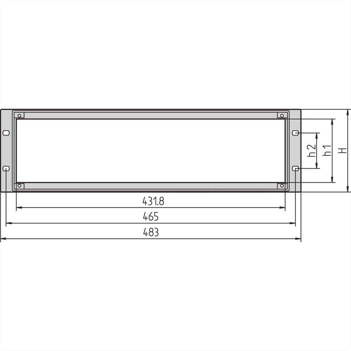 SCHROFF INPAC GEHAEUSE 3HE 374,5T, SCHROFF 10828153 10828153 (BILD2)