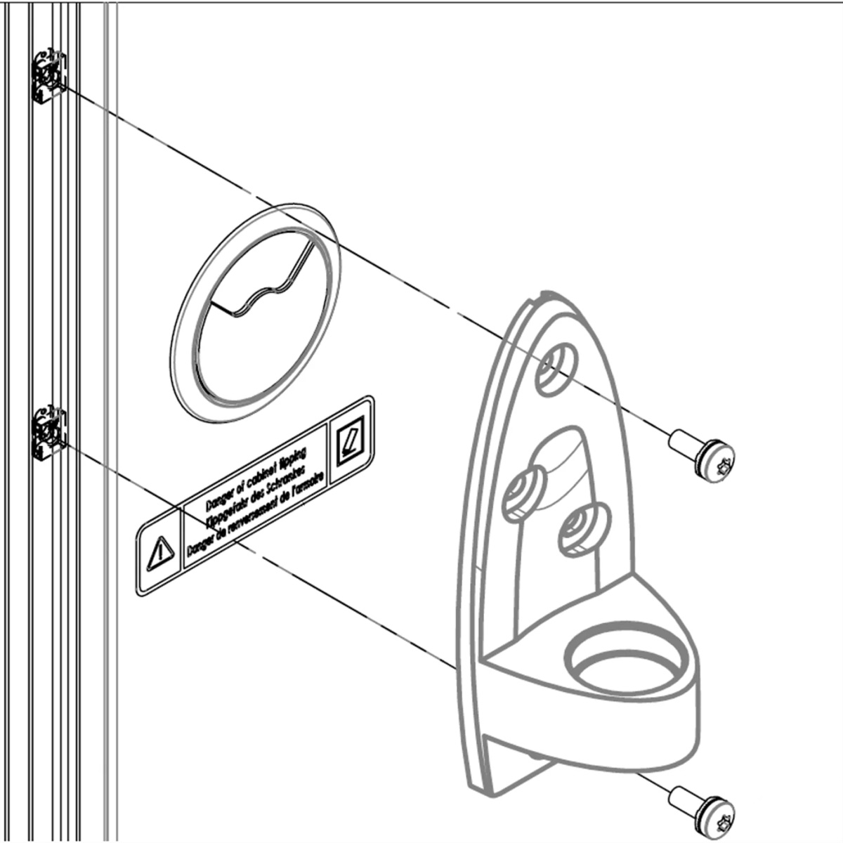 SCHROFF Montagesatz für Monitorarm für Novastar-HD-Schrank