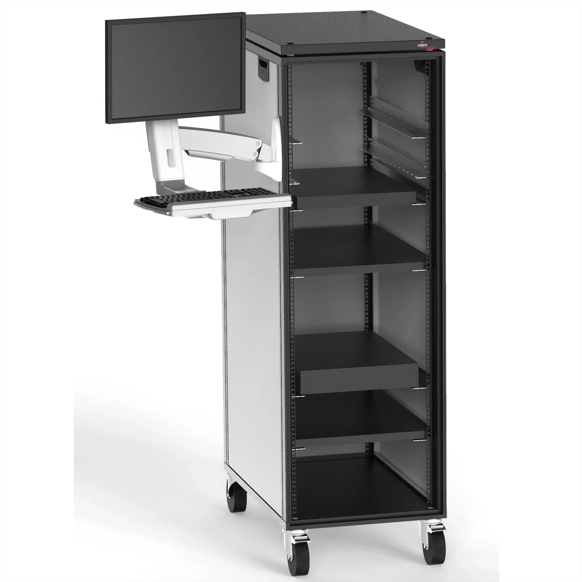 SCHROFF Verstellbarer Monitorarm mit Tastatur Ablage, bis 8 kg