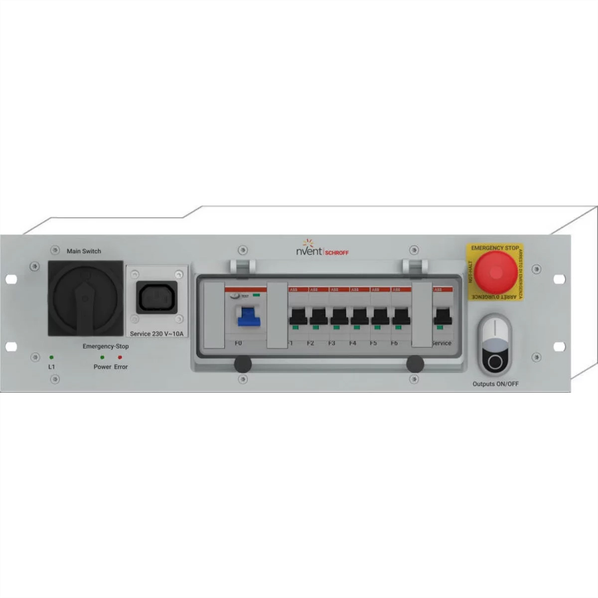 SCHROFF Rack Safety Plus, 3 HE, 230 V AC, CEE 19