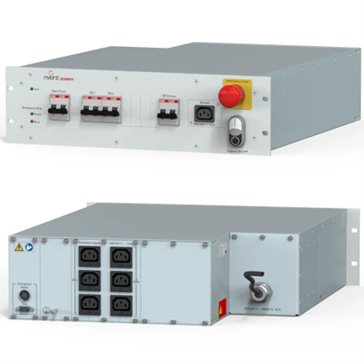 SCHROFF Rack Safety Plus, 3 HE, 208 / 240 V AC