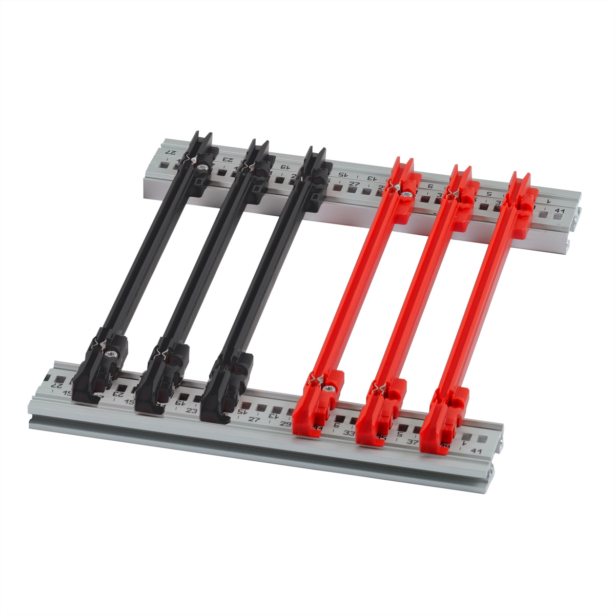 SCHROFF FUEHRUNGSSCHIENE STD 70T 2MM ROT