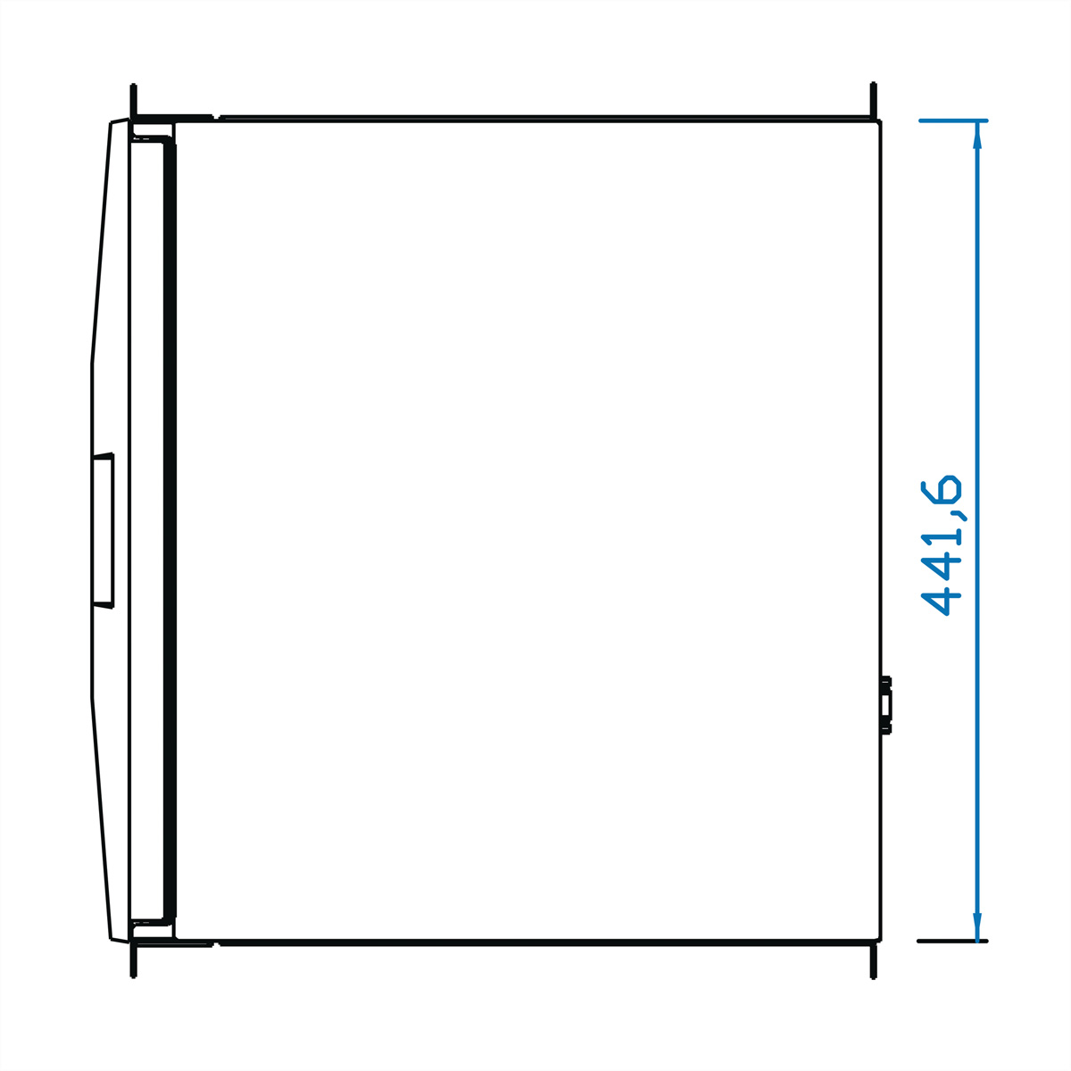 SCHROFF TASTATURSCHUBF.1HE UK RAL9005 AUSZUG