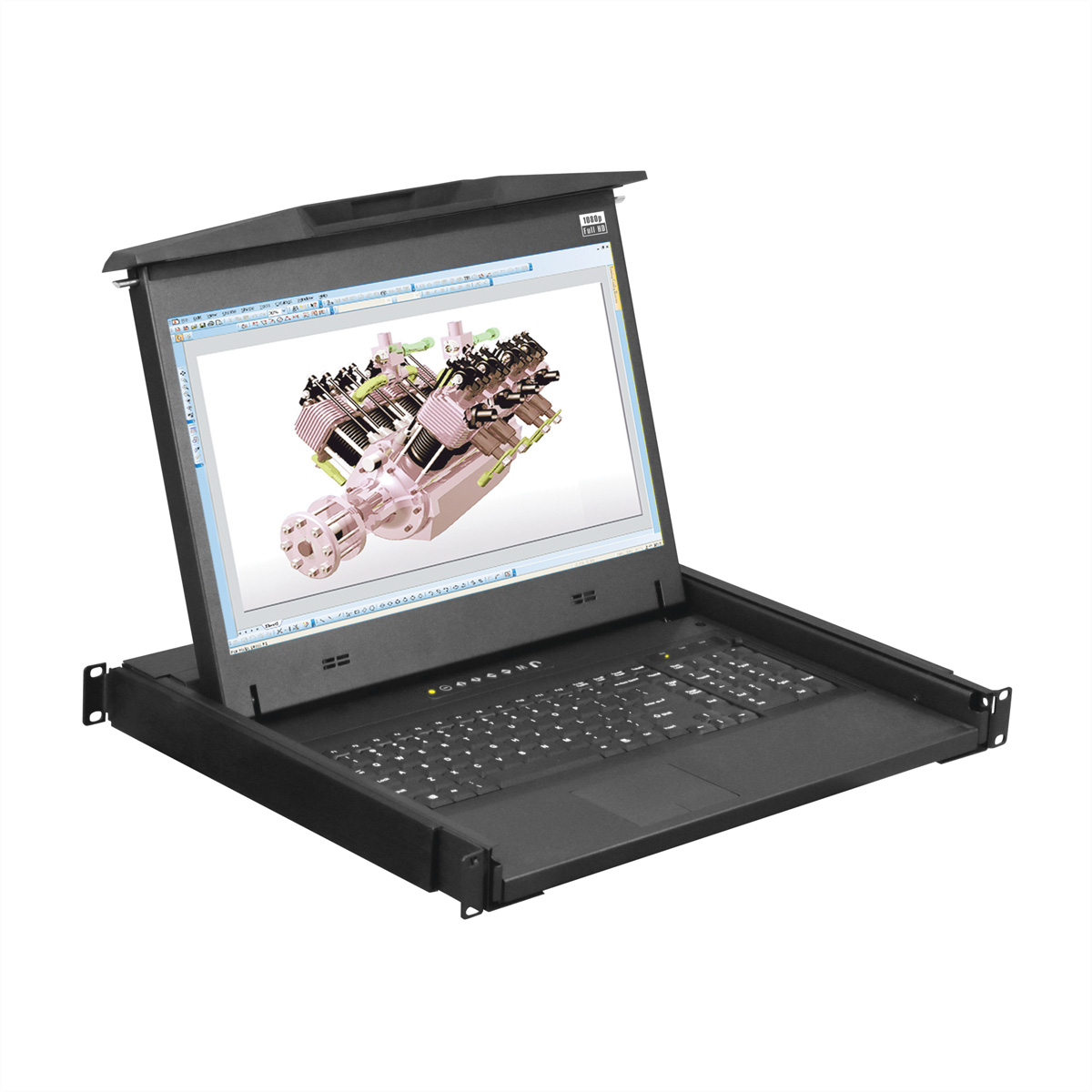 SCHROFF MONITOR/TASTAT.EINSCHUB 1HE FR SHORT 19