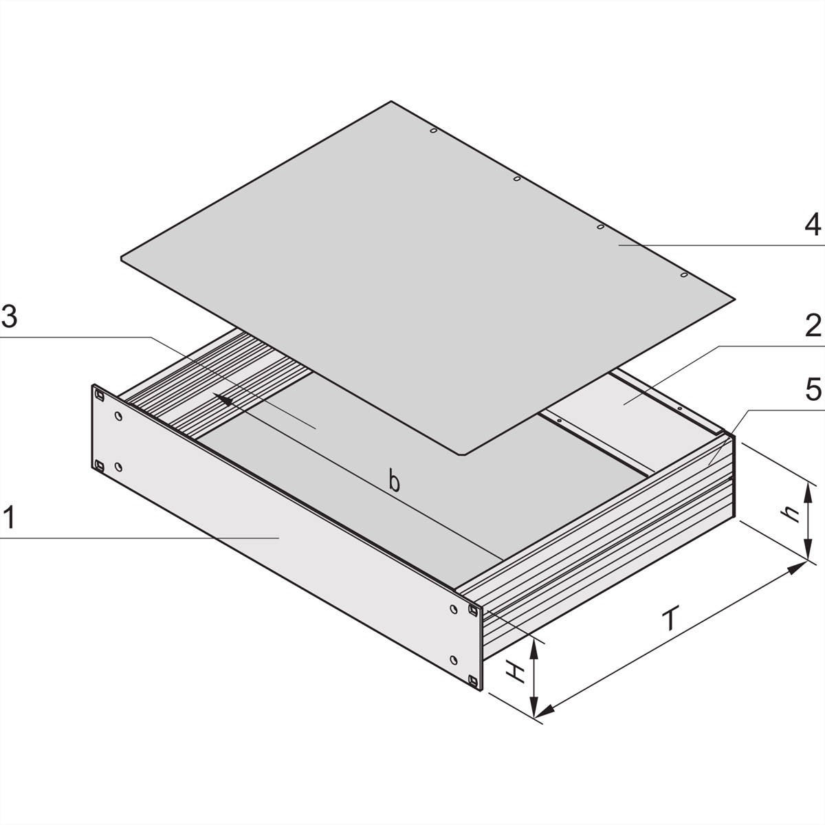 SCHROFF MULTIPAC PRO 3HE 460T DECKBL.GESCHLOSSEN