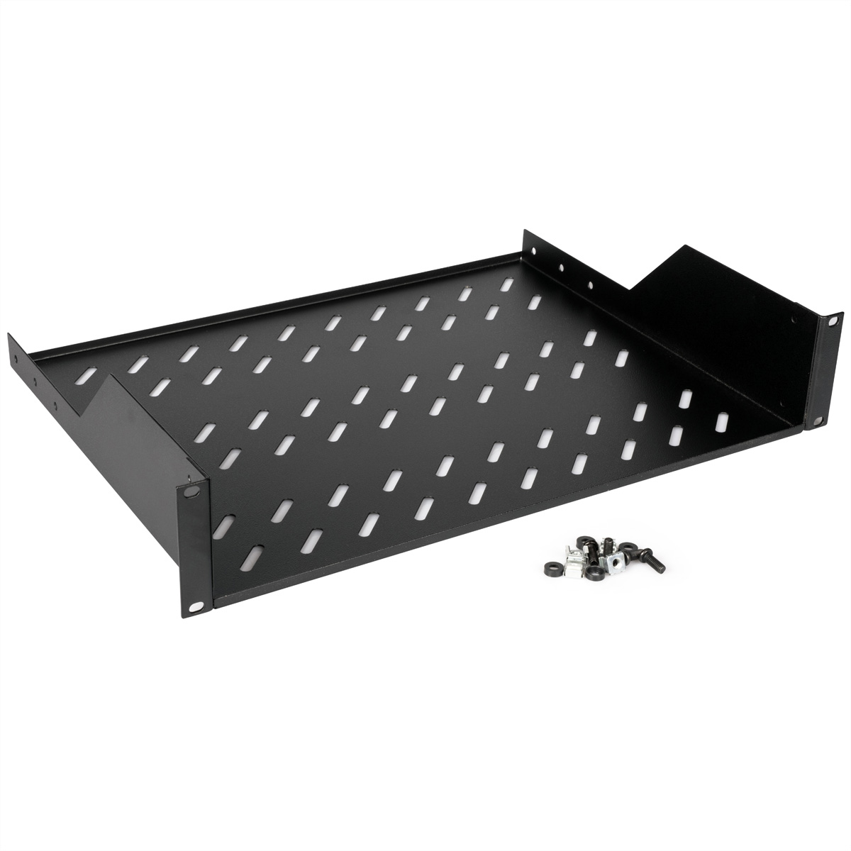 ROLINE 19-Zoll Fachboden 2 HE 350 T, 25kg Tragkraft schwarz