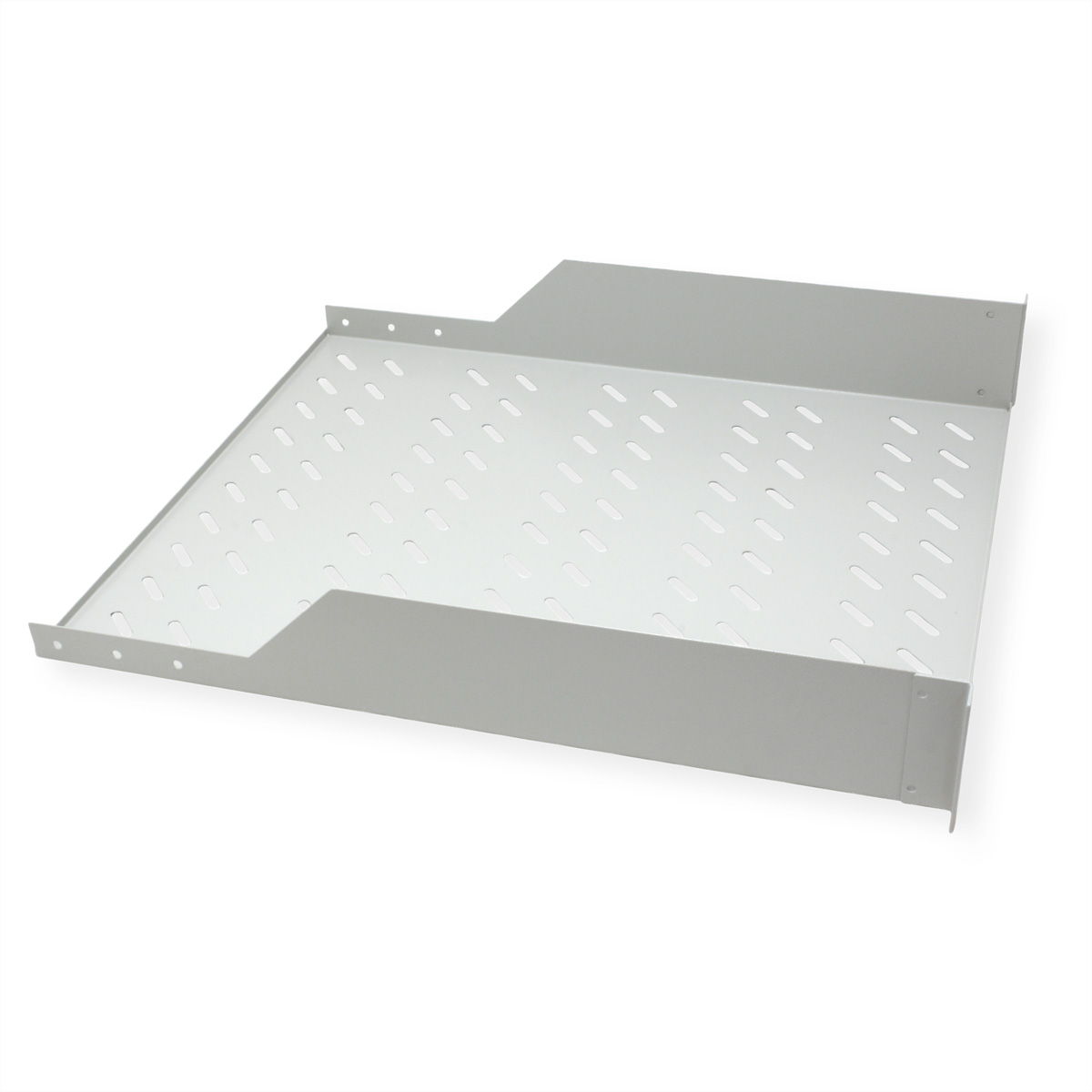 ROLINE 19-Zoll Fachboden 2 HE 550 T, 25kg Tragkraft grau