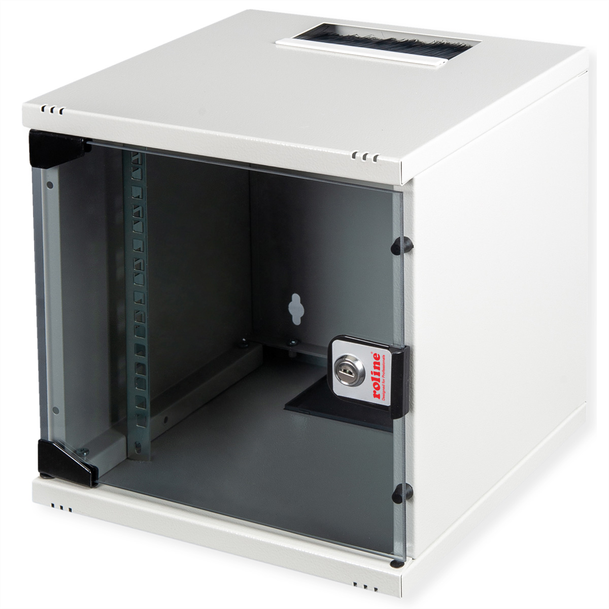 ROLINE 10-Zoll Wandgehäuse 6 HE, 312x300 BxT grau