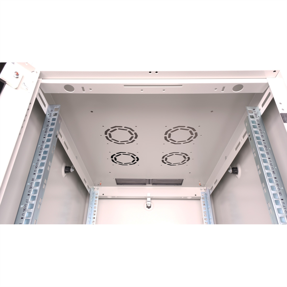 ROLINE 19-Zoll Netzwerkschrank Basic 22 HE, 600x800 BxT Glastür grau