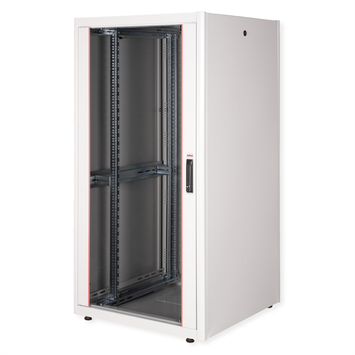 ROLINE 19-Zoll Netzwerkschrank Basic 32 HE, 800x800 BxT Glastür grau